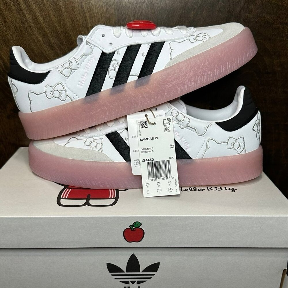 New adidas hello kitty women sneaker white pink